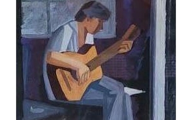 VALERI MASYUKOV (born in 1947) 'Guitar player', gouache pape...