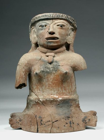 Veracruz Pottery Figure of a Kneeling Female