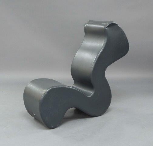Verner Panton, a Phantom chair by Densa Basel for Innovation Randers, c.1998, of biomorphic form, in grey polypropylene plastic, cast mark - ' Densa Basel', 92cm high
