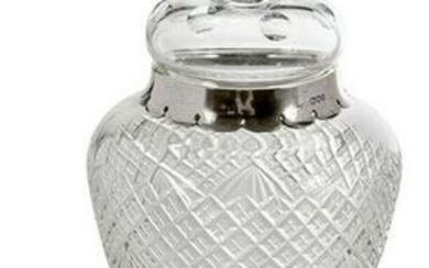 Victorian English Silver and Cut Glass Spirit Urn
