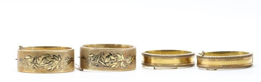 Victorian Gold Filled Bangle Bracelets