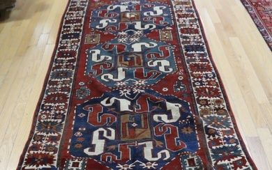 Vintage And Finely Hand Knotted Kazak Style Carpet