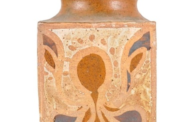 Vintage Earthenware Square Vase
