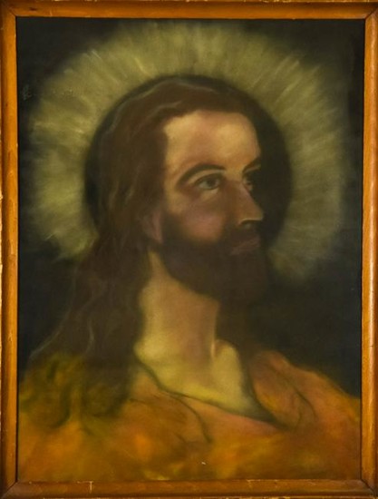 Vintage Mid Century Pastel of Jesus Christ