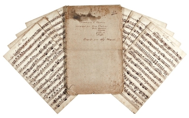 W. A. Mozart. Contemporary scribal parts for the Piano Concerto in C, K. 415 (387b), 18th century