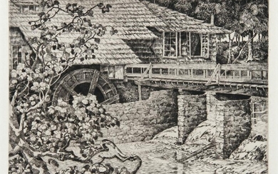 Walter Ronald Locke, The Old Sawmill, Etching