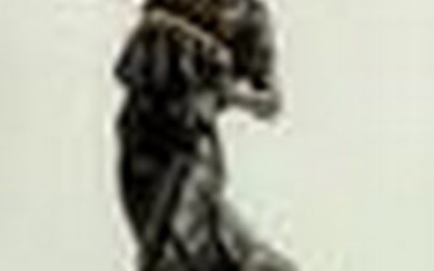 Woman Carrying Water Jug Bronze Sculpture