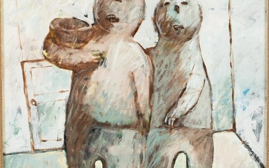 Yang Yang, Two Figures, Oil on Canvas