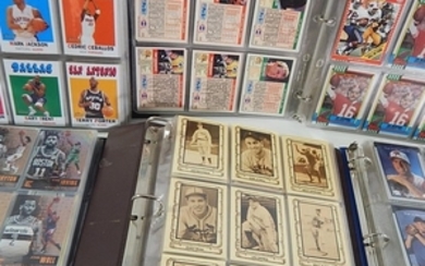 Sports Card Albums with Baseball, Basketball, Football, 1980s to 2000s