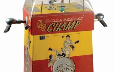 5¢ MUTOSCOPE K.O. CHAMP BOXING ARCADE GAME.