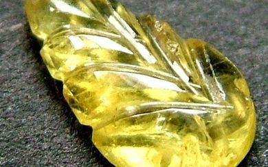 1.13 Ct. Yellow Sapphire Leaf Carving - MADAGASCAR