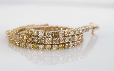 14 kt. Yellow gold - Bracelet - 2.48 ct Diamond