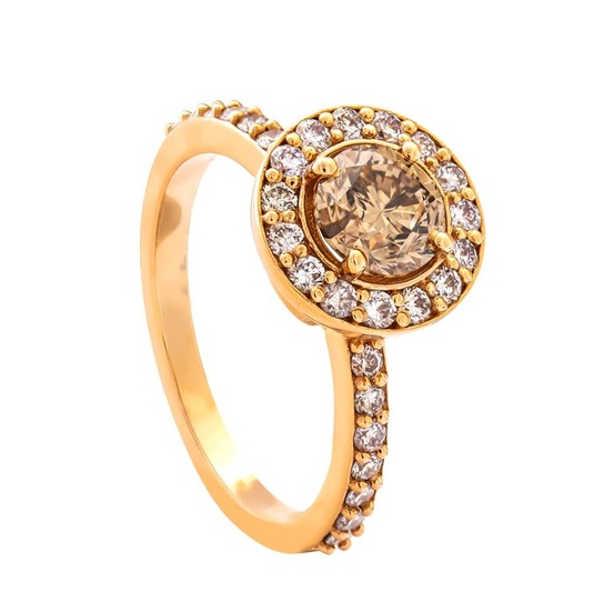 1.49 tcw Diamond Ring - 14 kt. Pink gold - Ring - 1.01 ct Diamond - 0.48 ct Diamonds - No Reserve Price