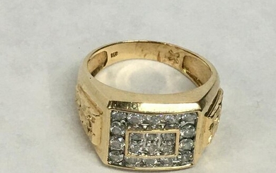 14K Men's Ring w/Appx. 1.50 Cttw. Diamonds.