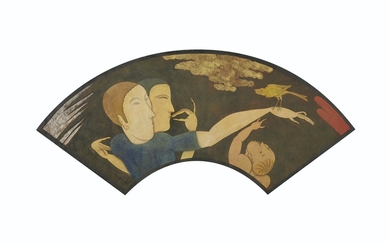 Léonard Tsuguharu Foujita (1886-1968), Parents avec enfant et oiseau