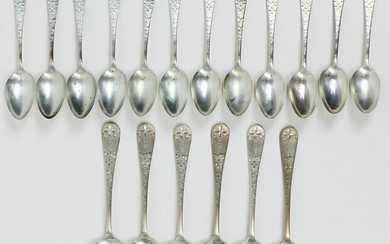 18 Meriden Bright Cut Sterling Silver Spoons
