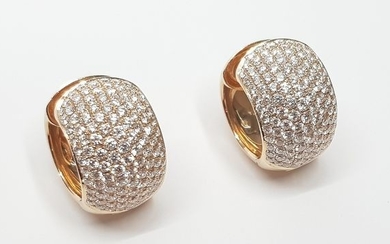 18 kt. Gold - Earrings Diamond - Diamonds