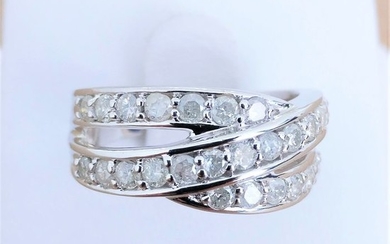 18 kt. White gold - Ring - 1.33 ct Diamond