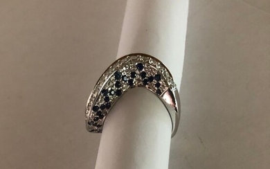 18 kt. White gold - Ring - Sapphires