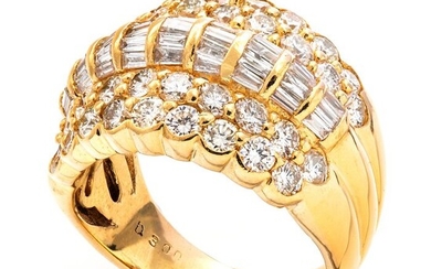 18 kt. Yellow gold - Ring - 3.00 ct Diamonds - No Reserve Price