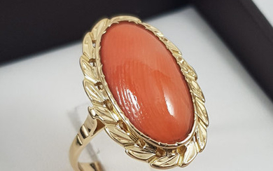 18 kt. Yellow gold - Ring coral