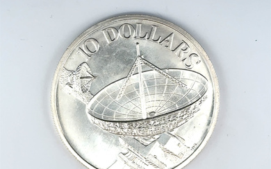 1979 Singapore $10 Dollars Silver Coin Satellite Dish Choice BU
