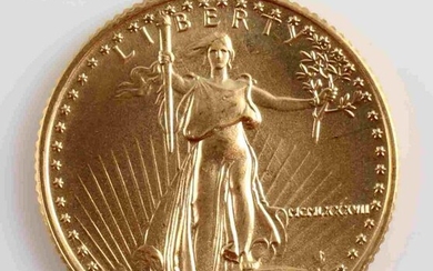 1987 GOLD 1/10 OZ AMERICAN EAGLE BU COIN