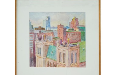 1994 RUSSIAN CITYSCAPE PAINTING BY P. EROFEEV