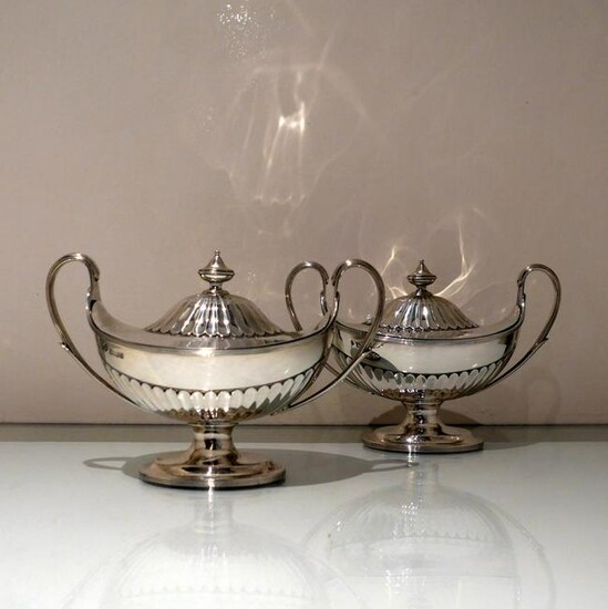 19th Century Antique Victorian Sterling Silver Pair