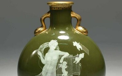 19th Century Pâte-sur-Pâte Bottle Vase