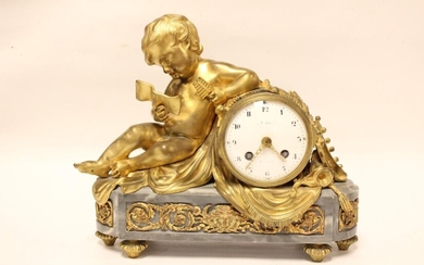 19th.C French Bronze Clock