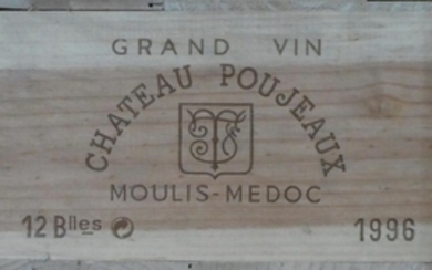 Chateau Poujeaux 1996 Moulis-en-Medoc 12 bottles owc 90.4/100 CT