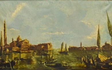 20th Century Oil On Canvas Venice Italy