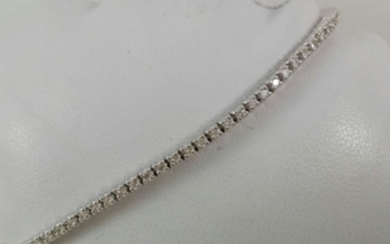 18 kt. White gold - Bracelet - 1.14 ct Diamond