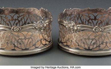 28067: A Pair of Martin Hall & Co. Silver-Plated Wine C