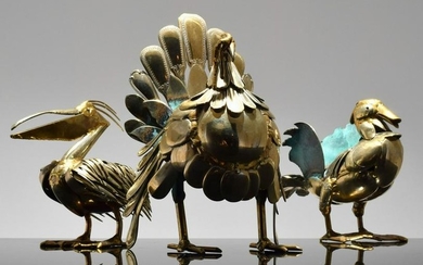 3 Gerard Bouvier Bird Sculptures