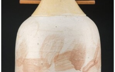 31067: Mineo Okabe (1919-1990) Untitled (Tan Vase) Cera