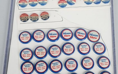 35- KENNEDY, NIXON, & WILLKIE POLITICAL BUTTONS
