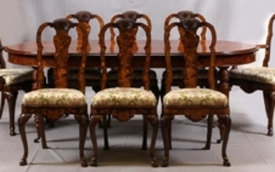 ENGLISH WILLIAM IV STYLE DINING TABLE & CHAIRS