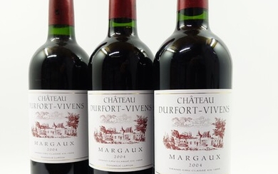 5 bouteilles CHÂTEAU DURFORT VIVENS 2004 2è GC Margaux