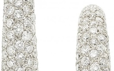 55067: Diamond, Platinum, White Gold Earrings, Neiman M