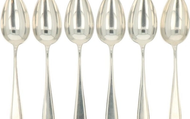 (6) piece set dinner spoons silver.