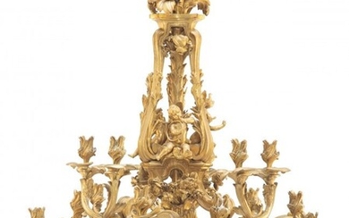 A French Belle Epoque Gilt Bronze Chandelier, 19