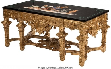 61067: A Regence-Style Gilt and Carved Hardwood Table w