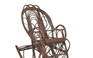 An American Adirondack rocking chair Early 20th century H:...