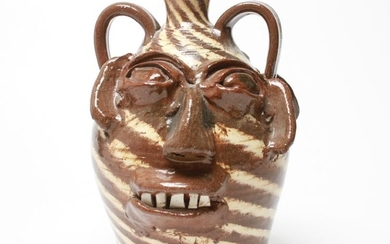 B.B. Craig Folk Art Pottery Double Face Jug