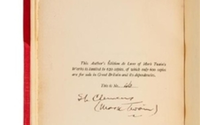 [BINDINGS]. CLEMENS, Samuel Langhorne ("Mark Twain") (1835-1910). The Writings of Mark Twain. London: Chatto & Windus, 1899-1903.