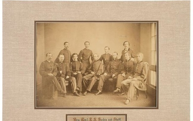 Brigadier General Joseph A. Haskin and Staff, Albumen