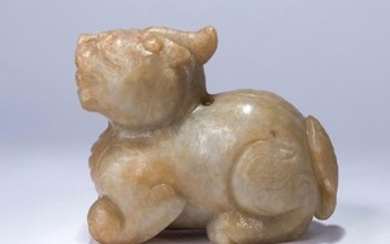 CHINESE ARCHAIC JADE CARVED ANIMAL