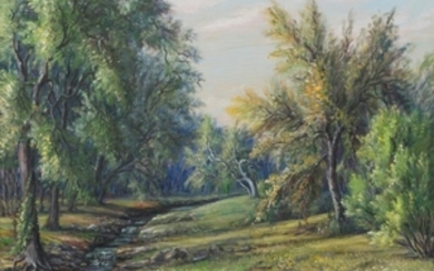 Exa Wall (1897-1972), "From a Summer Garden", oil
